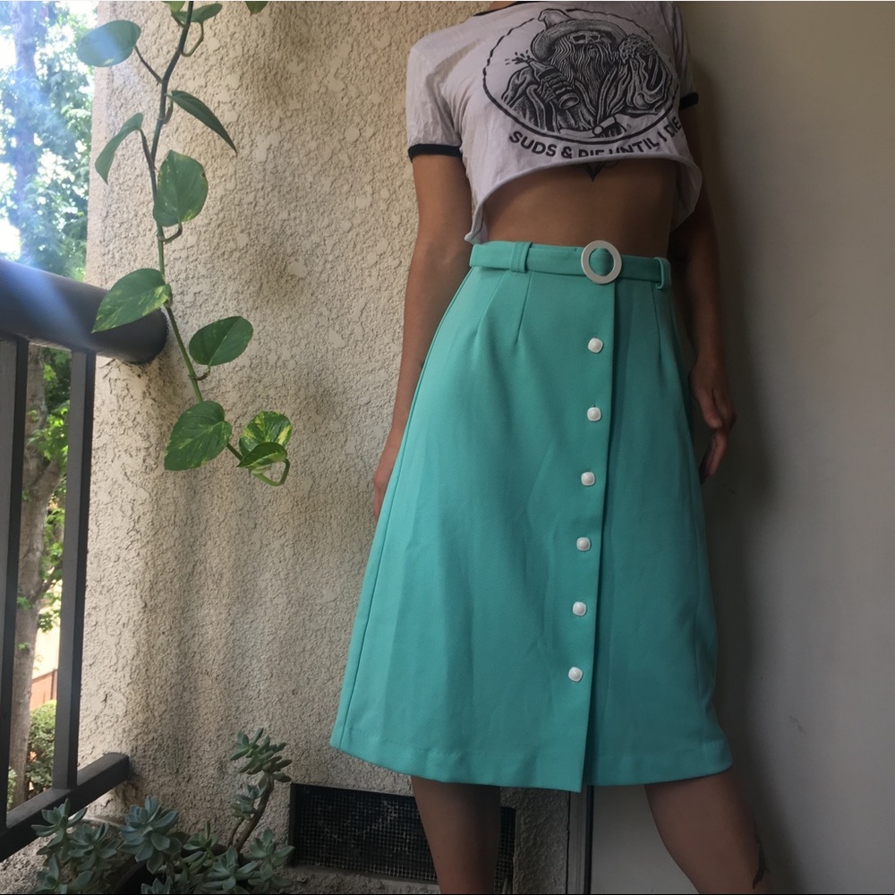 retro high waisted skirt vintage